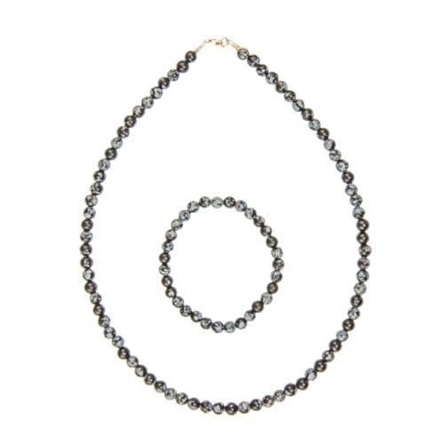 caja obsidiana copo de nieve piedras bolas 6mm