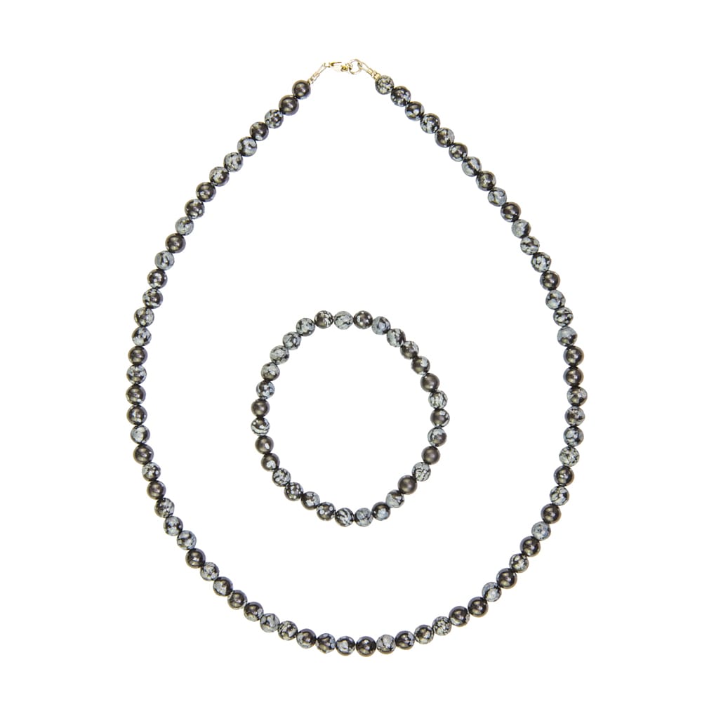 caja obsidiana copo de nieve piedras bolas 6mm