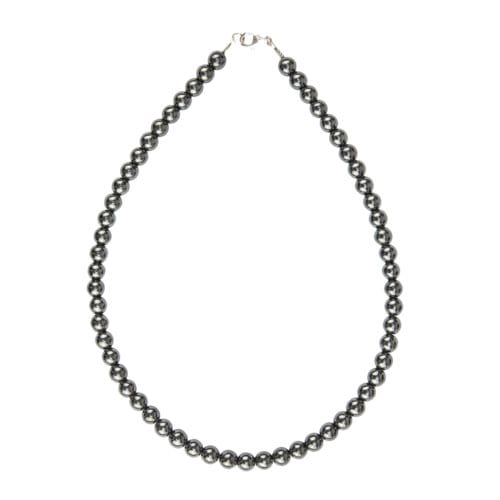 collier hematite pierres boules 8mm