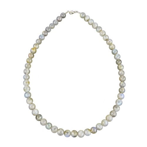 collier labradorite pierres boules 8mm