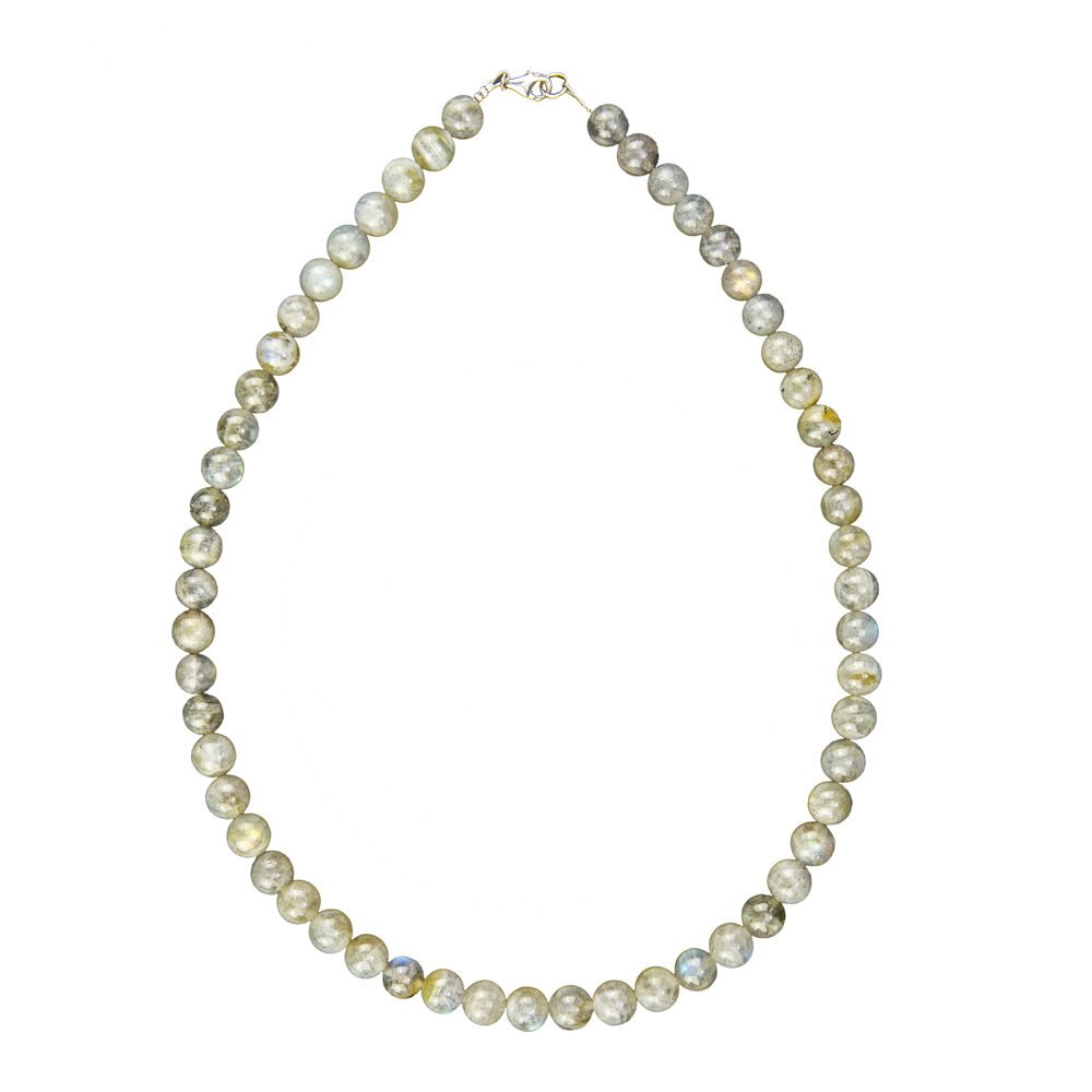 collier labradorite pierres boules 8mm