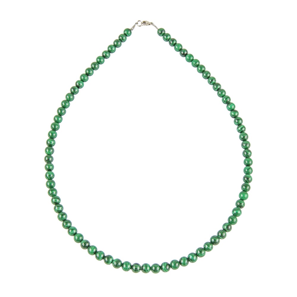 collier malachite pierres boules 6mm