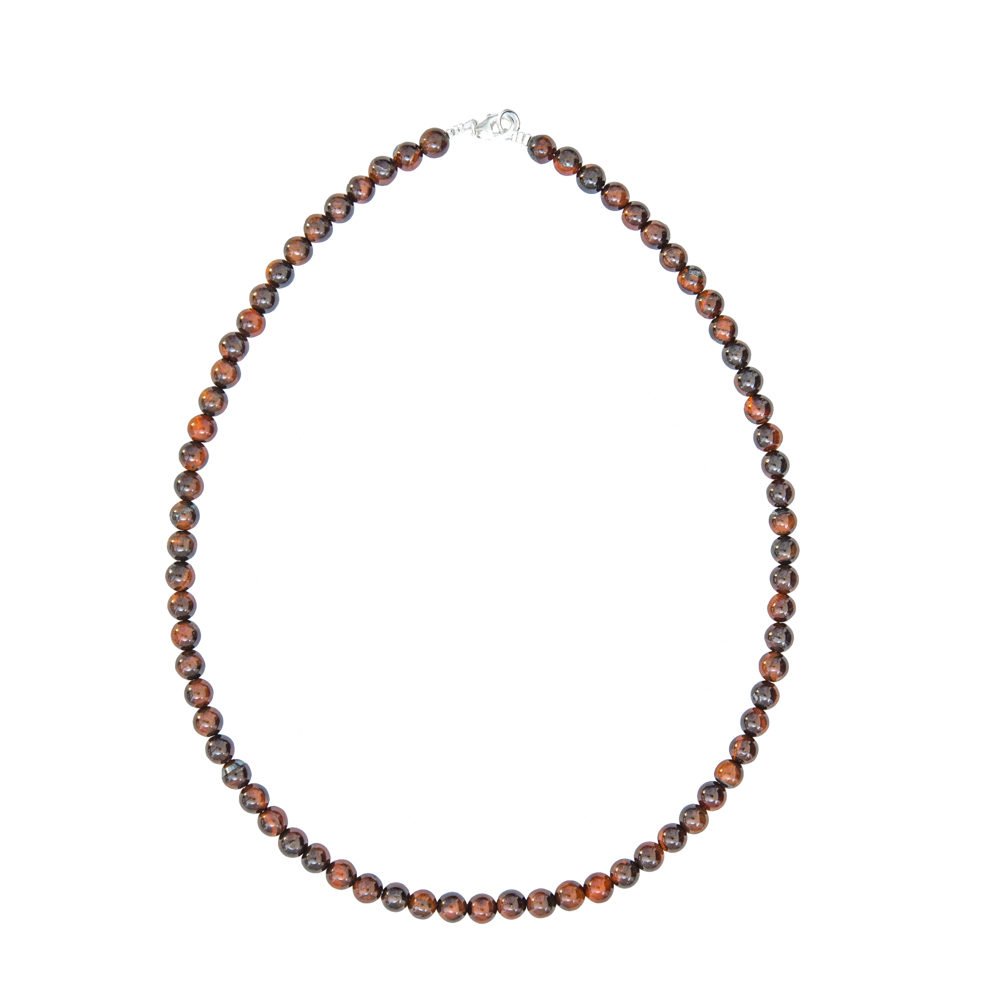 collier oeil de taureau pierres boules 6mm