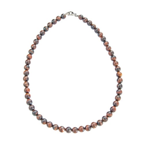 collier oeil de taureau pierres boules 8mm