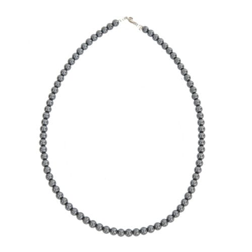 collier hématite pierres boules 6mm