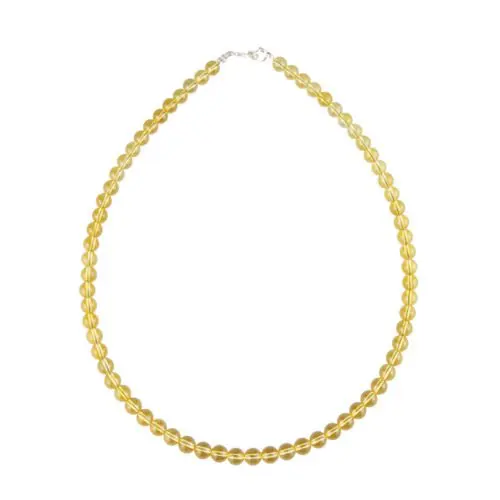 collier citrine pierres boules 6mm