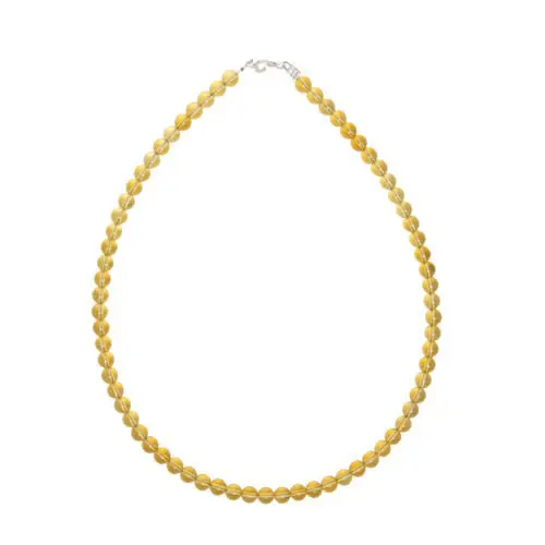 collier citrine pierres boules 6mm