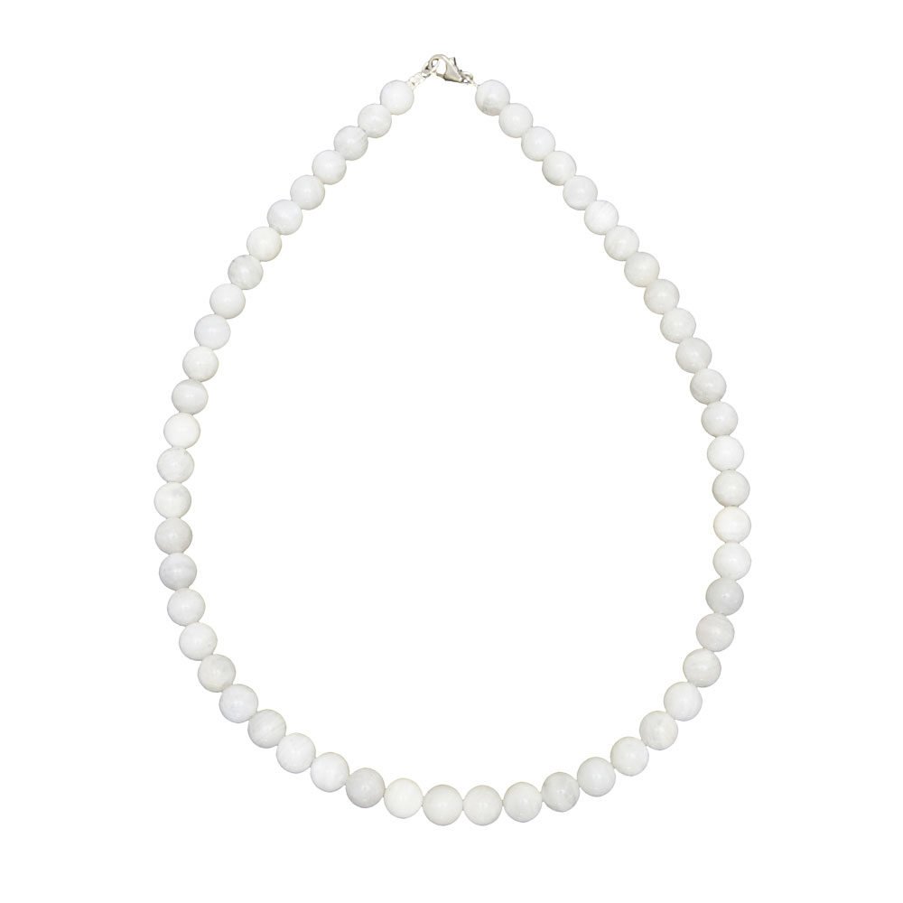collier pierre de lune pierres boules 8mm
