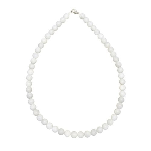 collier pierre de lune pierres boules 8mm