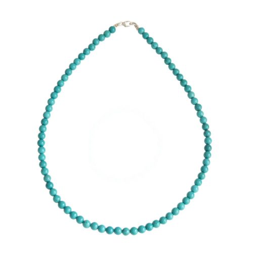 collier turquoise pierres boules 6mm