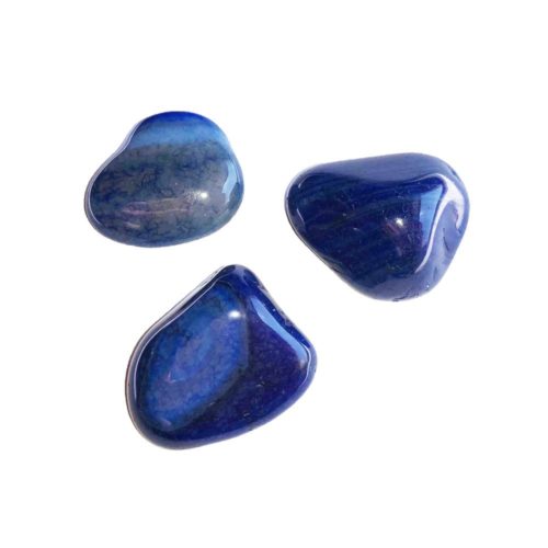 pierre roulée agate bleue