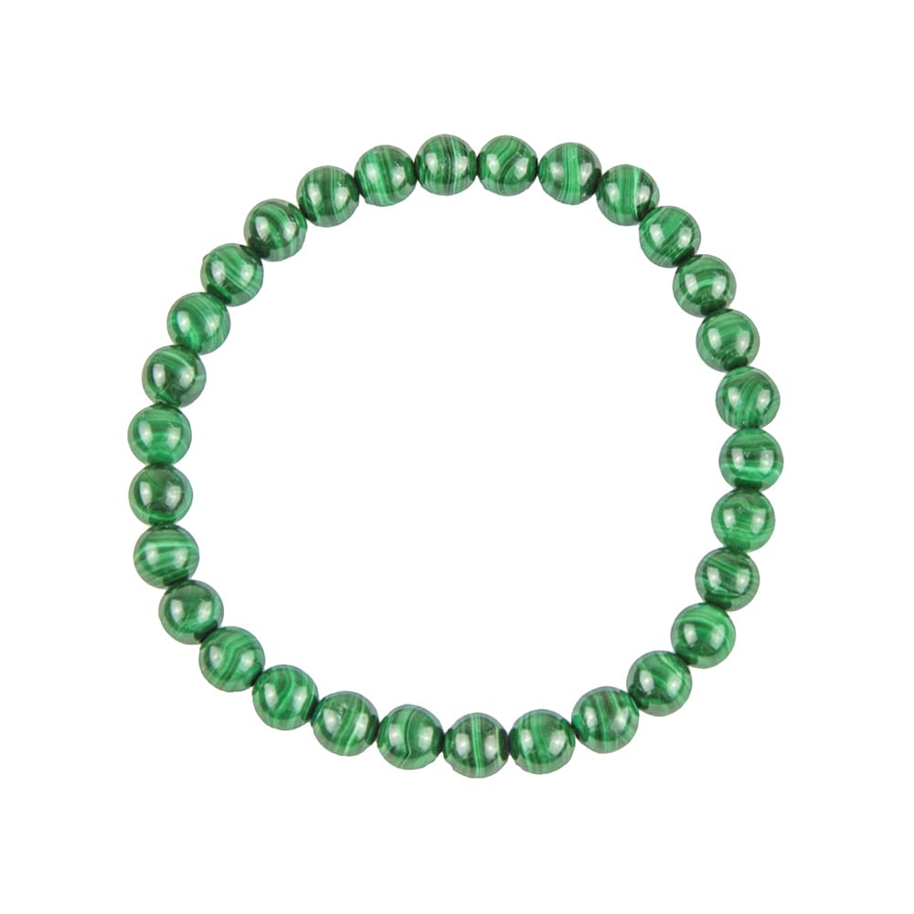 Pulsera Malaquita – Piedras bolas 6mm