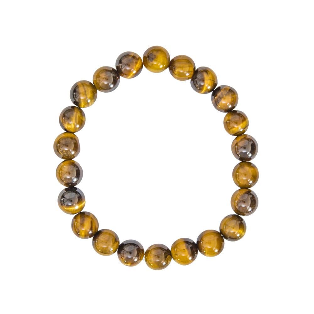 Bracelet Oeil de tigre - Pierres boules 8mm