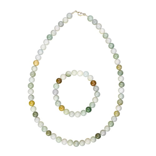 caja jade verde piedras bolas 8mm
