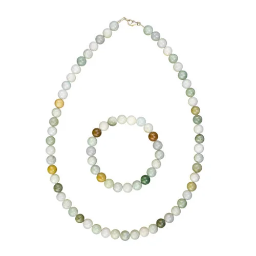 caja jade verde piedras bolas 8mm
