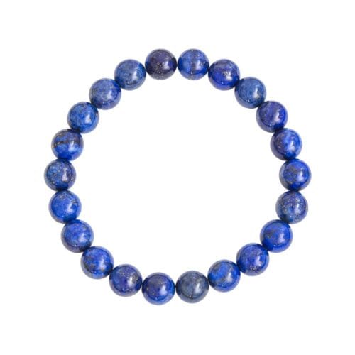 Bracelet En Perles De Turquoise 8mm - 23 Boules, Longueur 17-18 Cm, Avec Pochette