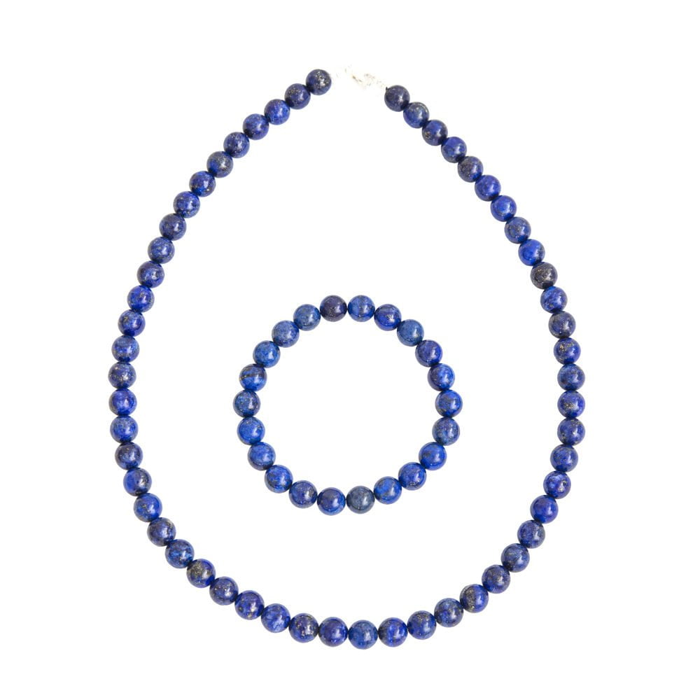 coffret lapis lazuli pierres boules 8mm