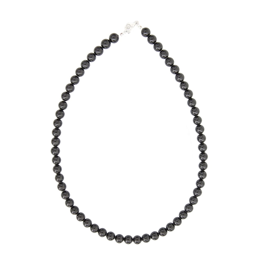 collier tourmaline noire pierres boules 8mm
