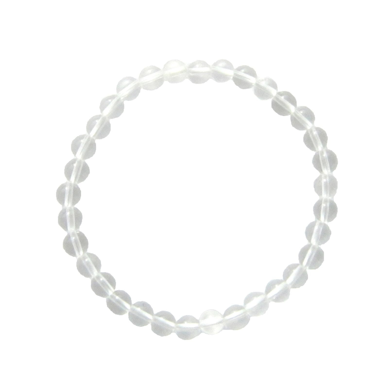 Bracelet en pierre naturelle de Cristal de roche 6mm • Kûrma