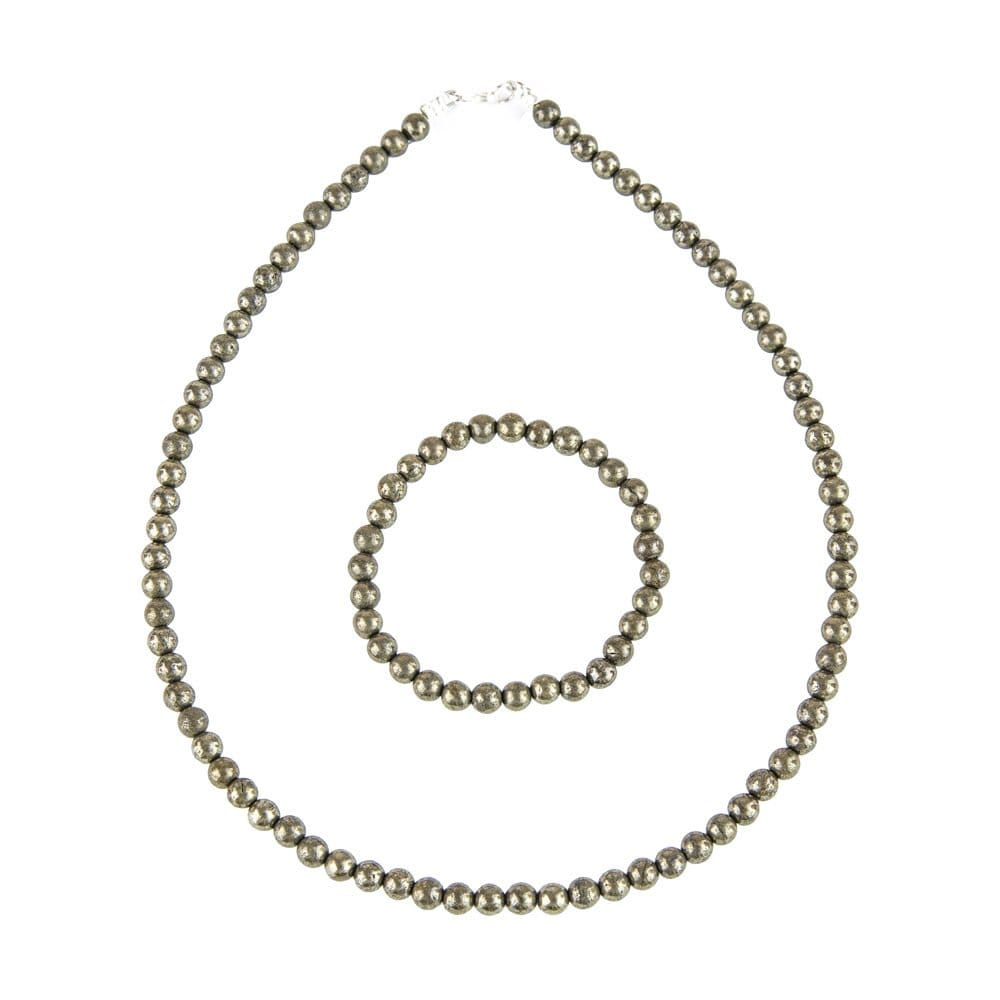 coffret pyrite de fer pierres boules 6mm