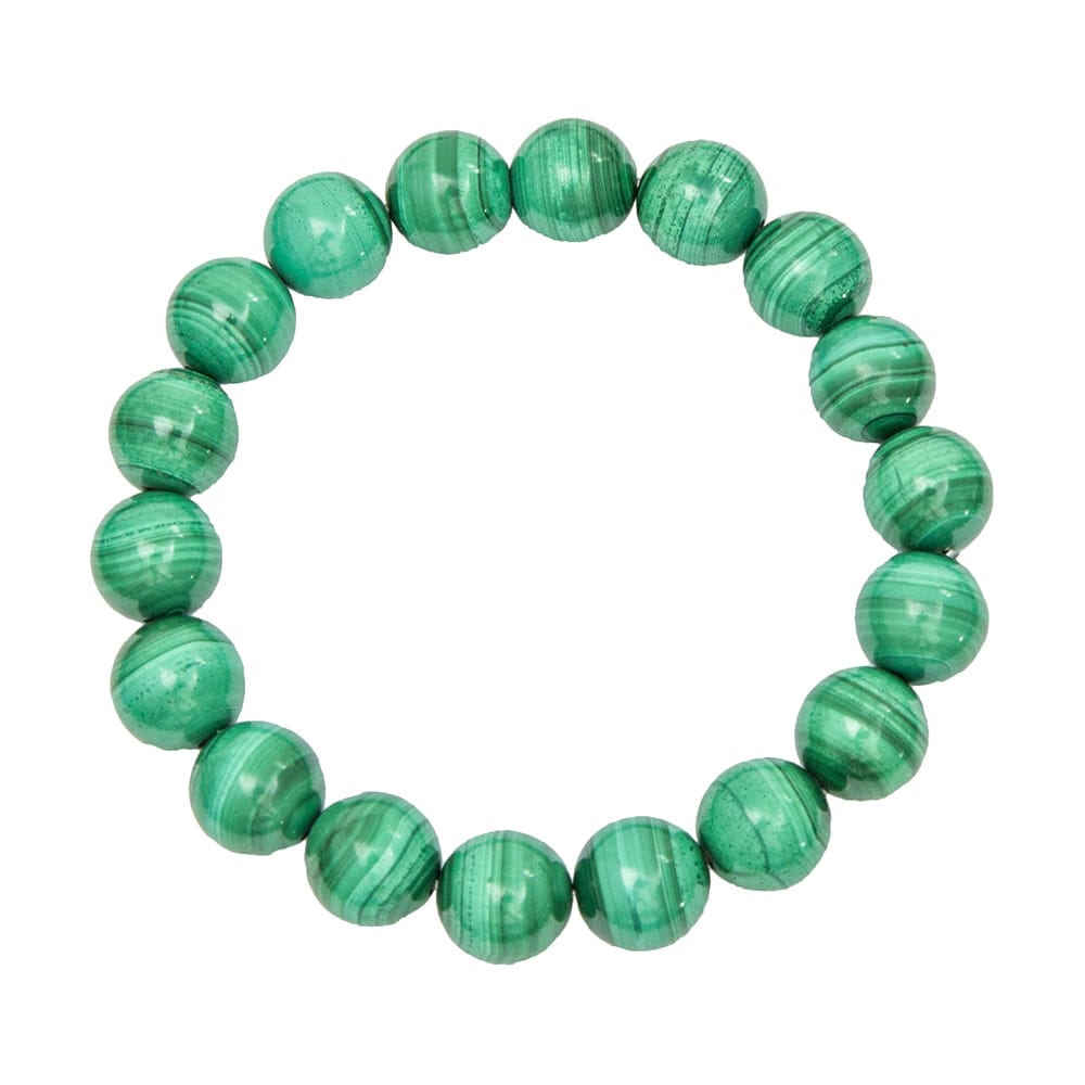 Pulsera Malaquita – Piedras bolas 10mm