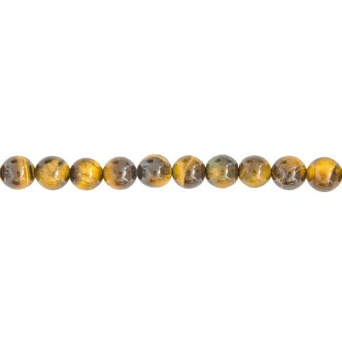 fil oeil de tigre pierres boules 8mm