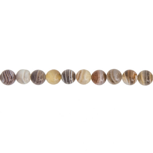 fil agate du botswana pierres boules 8mm