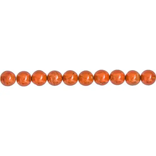 fil jaspe rouge pierres boules 8mm