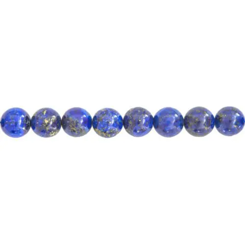 fil lapis-lazuli pierres boules 12mm
