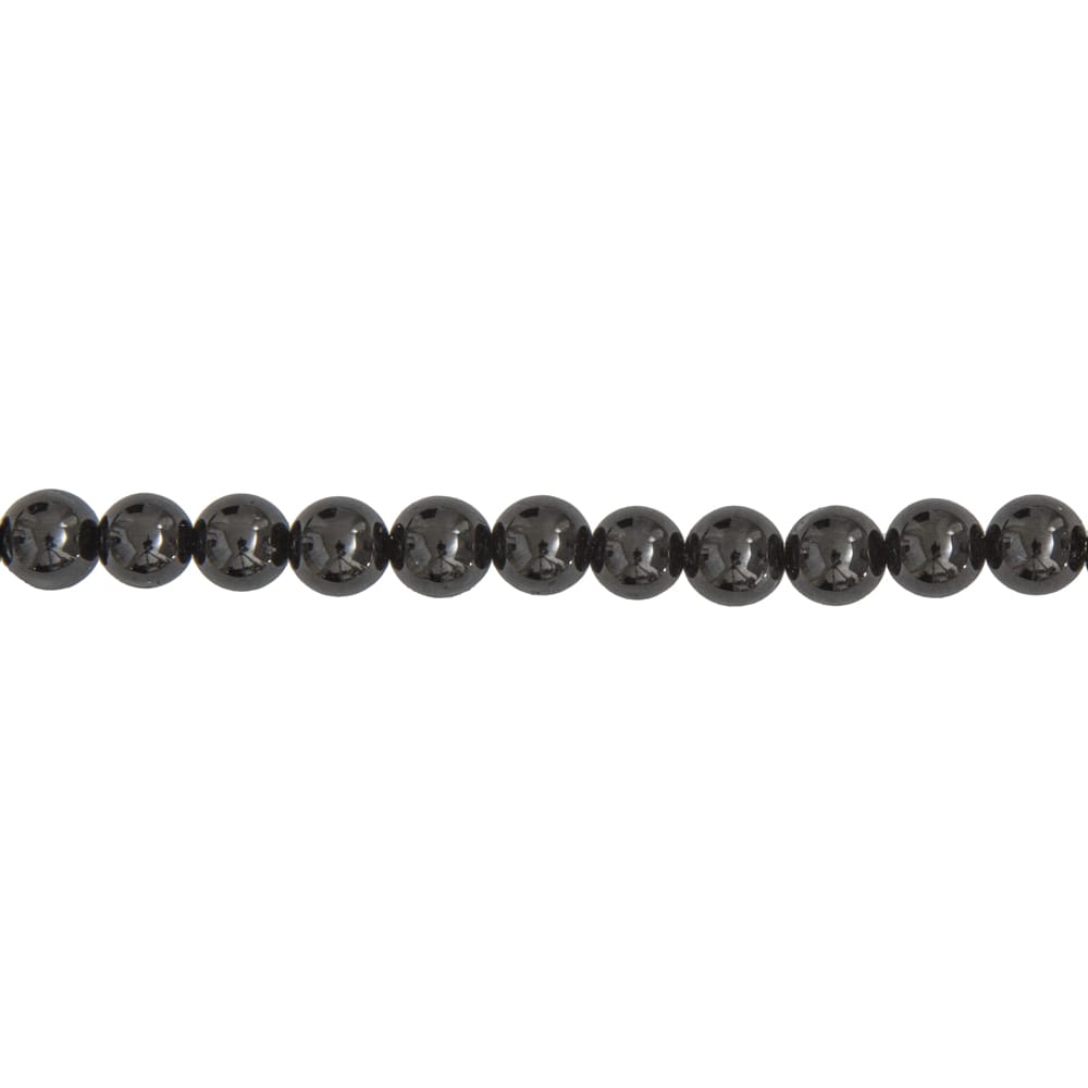 fil tourmaline noire pierres boules 12mm