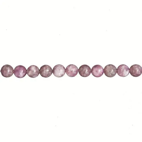 fil tourmaline rose pierres boules 6mm