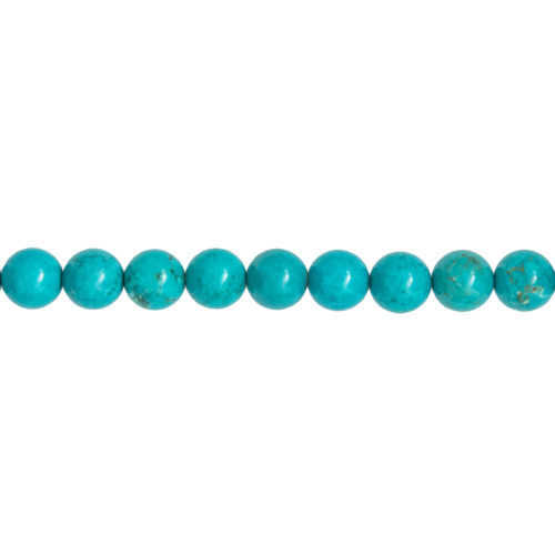 fil turquoise pierres boules 10mm