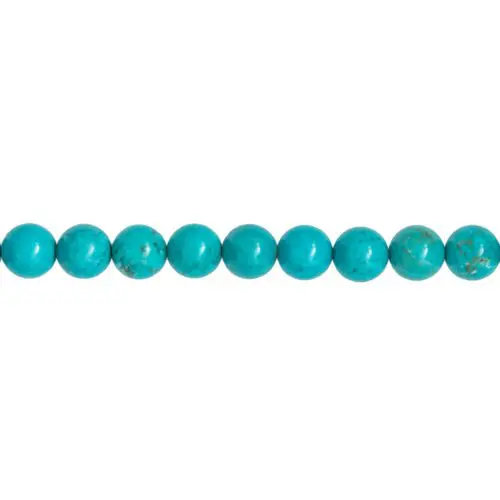 fil turquoise pierres boules 10mm