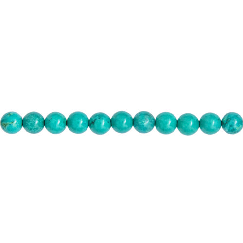 fil turquoise pierres boules 6mm
