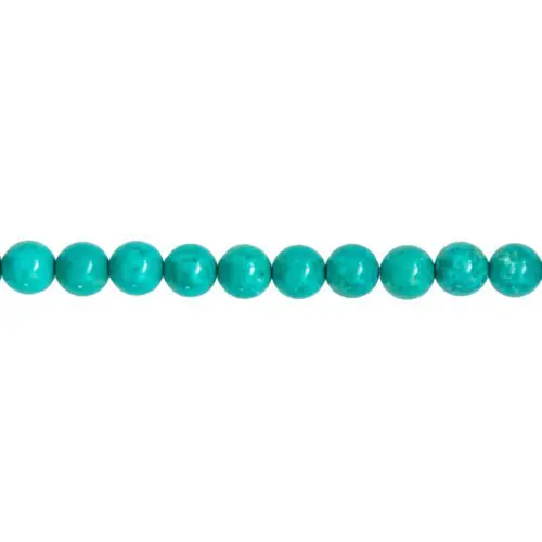 fil turquoise pierres boules 8mm
