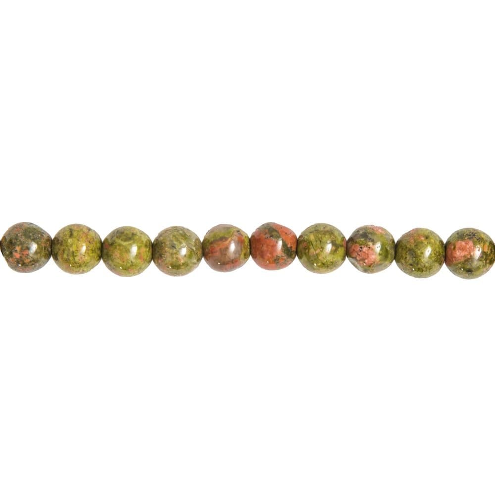 fil unakite pierres boules 8mm