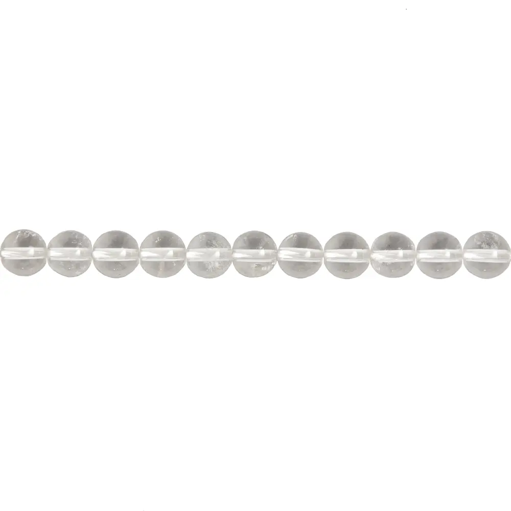 fil cristal de roche pierres boules 6mm