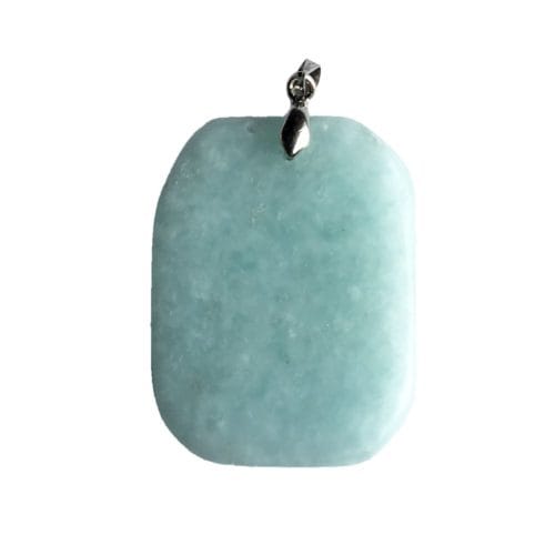 pendentif amazonite pierre plate