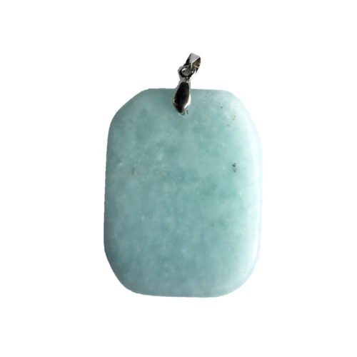 pendentif amazonite pierre plate