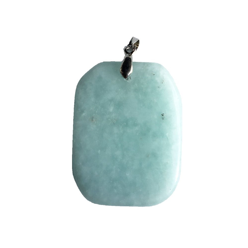 pendentif amazonite pierre plate