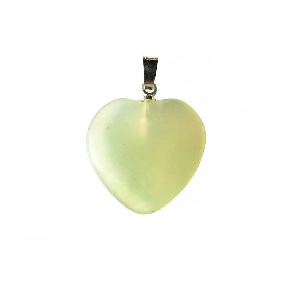 pendentif jade vert petit coeur