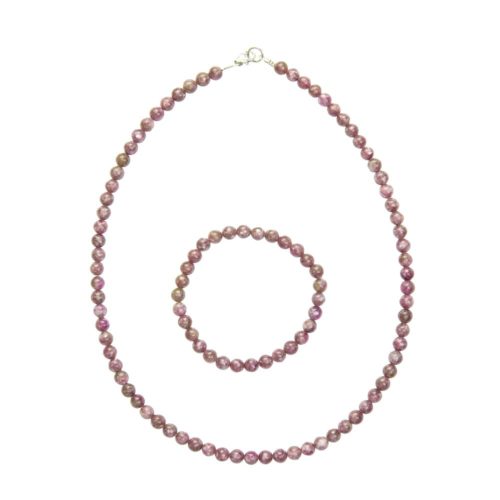 caja turmalina rosa piedras bolas 6mm