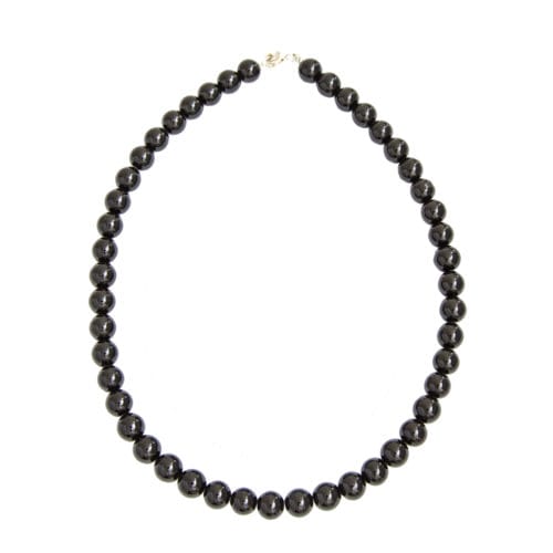 collier tourmaline noire pierres boules 10mm
