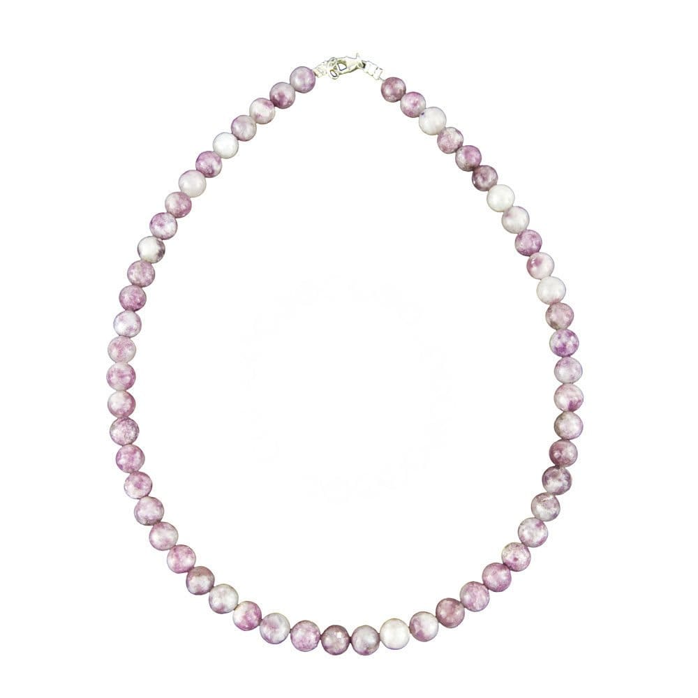 collier tourmaline rose pierres boules 8mm