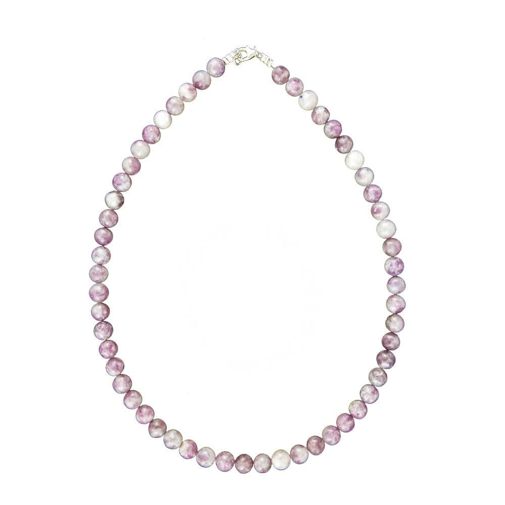 collier tourmaline rose pierres boules 8mm