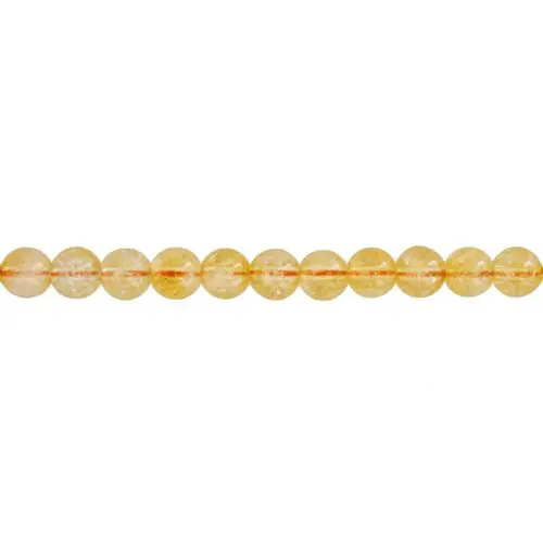 fil citrine pierres boules 6mm