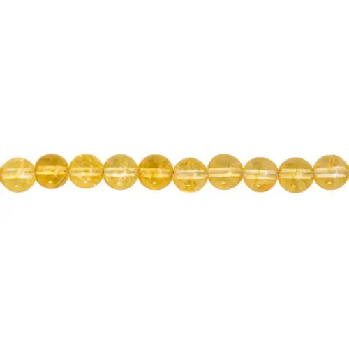 fil citrine pierres boules 8mm