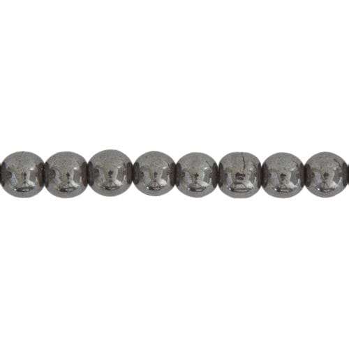 fil hematite pierres boules 12mm