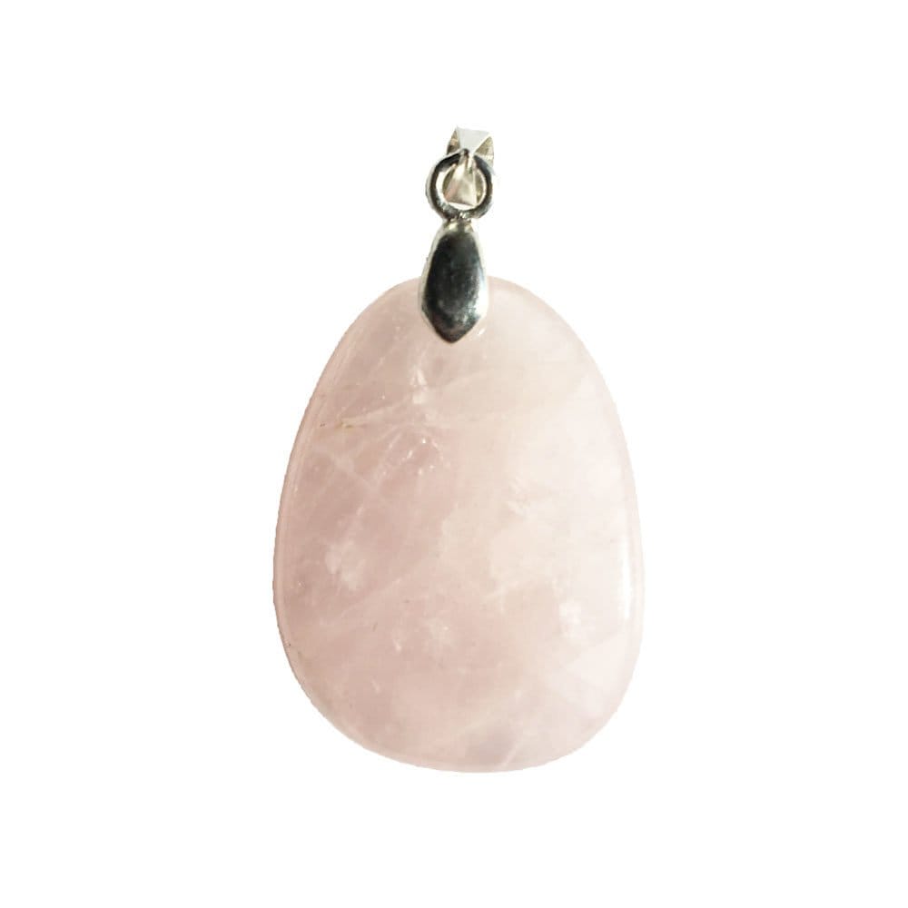 colgante cuarzo rosa piedra plana