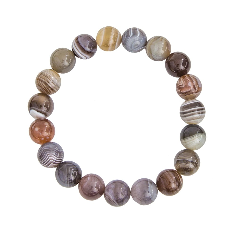 Pulsera ágata de Botsuana – Piedras bolas 10mm